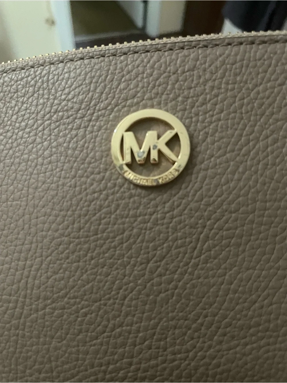 Michael Kors large pebbled Fulton clutch